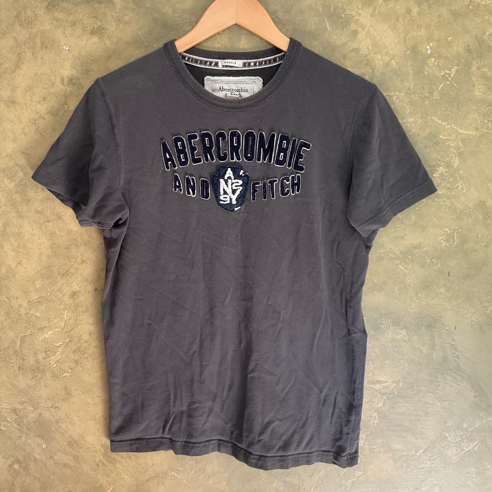 Vintage Y2K Abercrombie & Fitch Varsity Logo Muscle Tee M